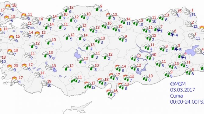 Yağışlar kuvvetli geldi