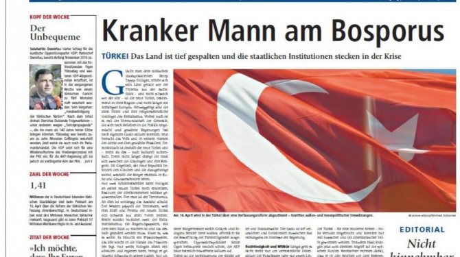 Alman parlamento gazetesinde ’Hayır’ propagandası