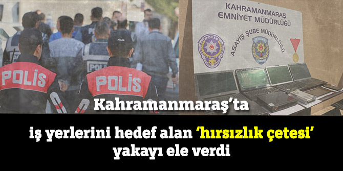 Kahramanmaraş'ta hırsızlık şebekesi çökertildi