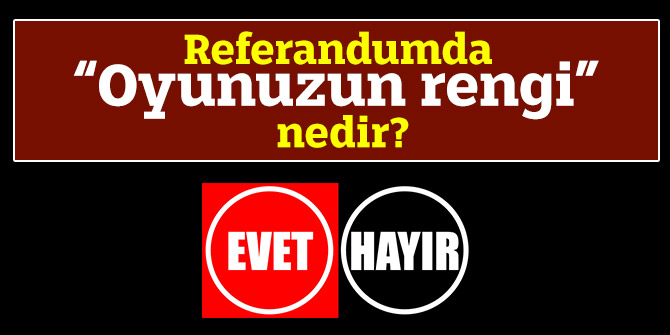 Referandumda “Oyunuzun rengi” nedir?