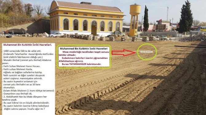 Türbe üzerine düğün salonu yapılması Edirne’yi ayağa kaldırdı