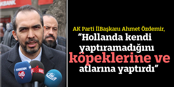 Özdemir: “Hollanda kendi yaptıramadığını köpeklerine ve atlarına yaptırdı”