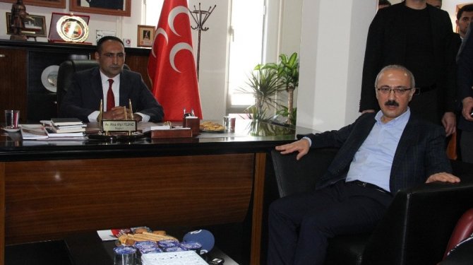 Bakan Elvan MHP Mersin İl Başkanlığını ziyaret etti