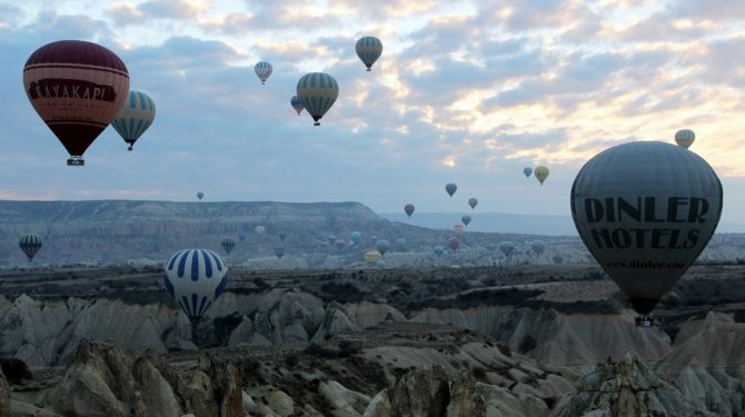 Kapadokya'da bahar balon turlarına ilgiyi arttırdı