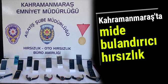 Kahramanmaraş'ta mide bulandırıcı hırsızlık