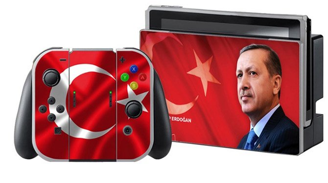 Recep Tayyip Erdoğan temalı Nintendo Switch kaplaması!