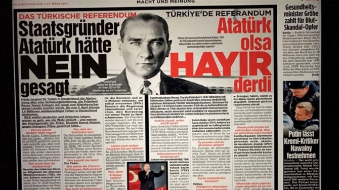 Alman Bild gazetesinden 'Atatürk'lü hayır kampanyası'