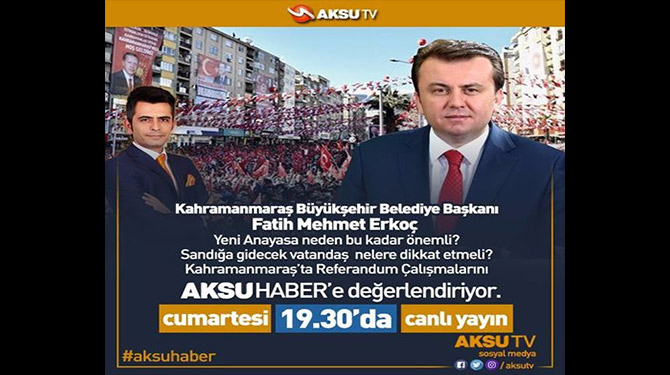 Başkan Erkoç Canlı Yayında Konuşacak