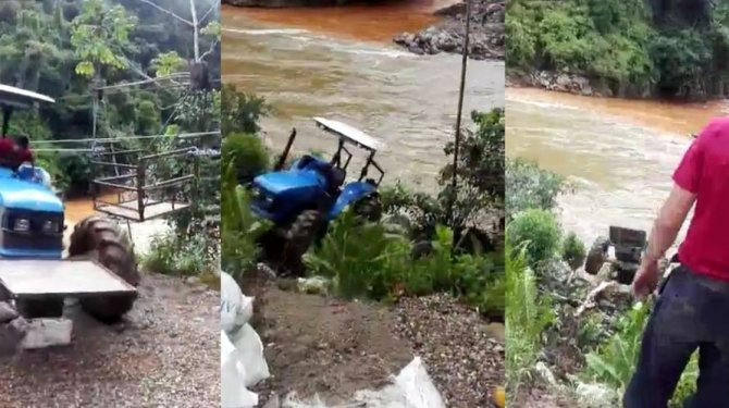 TRAKTÖR NEHRE DÜŞTÜ ! CAN PAZARI YAŞANDI