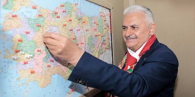 BAŞBAKAN YILDIRIM 51 İLDE MİTİNG YAPTI