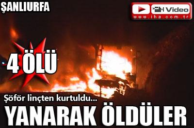 Şanlıurfada feci kaza: 4 ölü