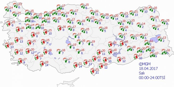 TÜRKİYE GENELİNDE SAĞANAK YAĞIŞ BEKLENİYOR!