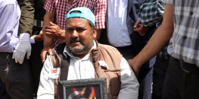 ŞEHİT OĞLUNU, TEKERLEKLİ SANDALYEDE UĞURLADI