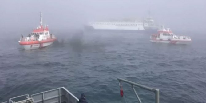 RUS SAVAŞ GEMİSİ PERSONELİ İSTANBUL BOĞAZINDA BÖYLE KURTARILDI