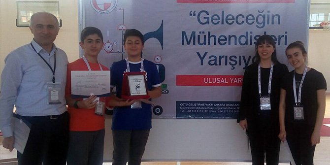 “GELECEĞİN MÜHENDİSLERİ YARIŞIYOR” ÖZEL SANKO ORTAOKULU TÜRKİYE BİRİNCİSİ OLDU