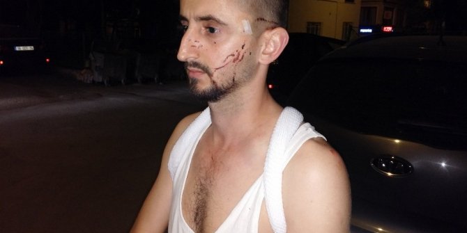 OTOBÜS ŞOFÖRÜ İMDAT ÇEKİCİYLE DÖVDÜ