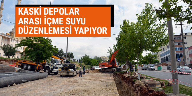 KASKİ DEPOLAR ARASI İÇME SUYU DÜZENLEMESİ YAPIYOR