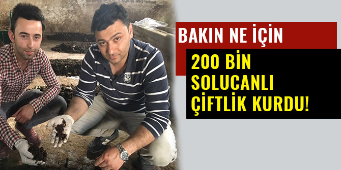 200 BİN SOLUCANLI ÇİFTLİK KURDU! BAKIN NE İÇİN