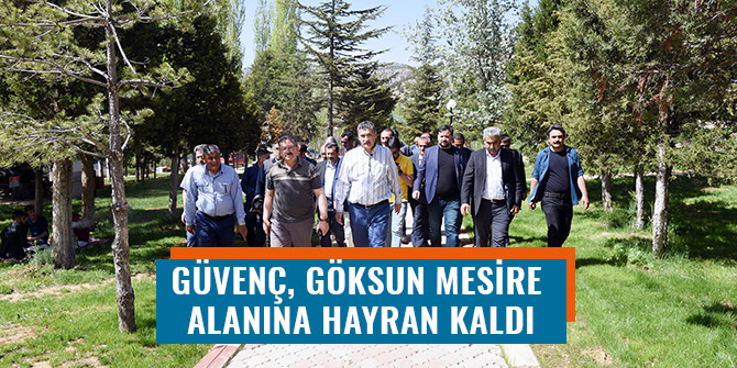 GÜVENÇ, GÖKSUN MESİRE ALANINA HAYRAN KALDI