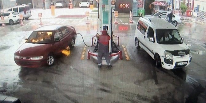 AKARYAKIT İSTASYONUNDA FACİADAN DÖNÜLDÜ