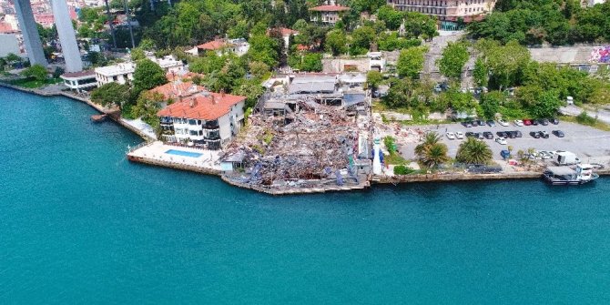 YIKILAN REİNA HAVADAN BÖYLE GÖRÜNTÜLENDİ