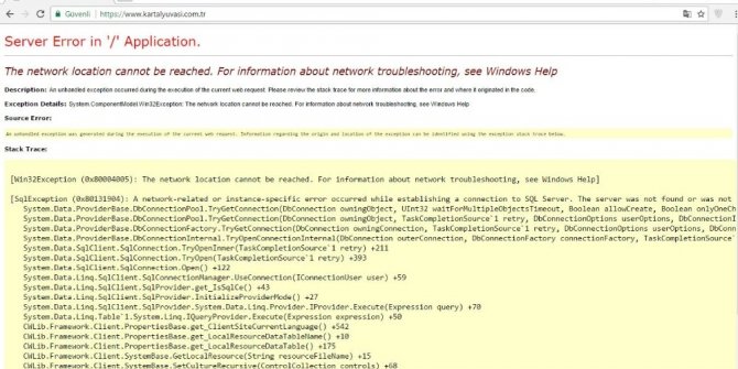 KARTAL YUVASI İNTERNET SİTESİ YOĞUNLUKTAN ÇÖKTÜ