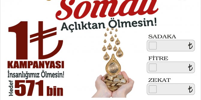 “SOMALİ AÇLIKTAN ÖLMESİN, İNSANLIĞIMIZ ÖLMESİN”
