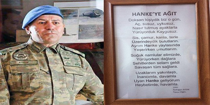 ŞEHİT KOMUTANDAN DUYGULANDIRAN ŞİİR