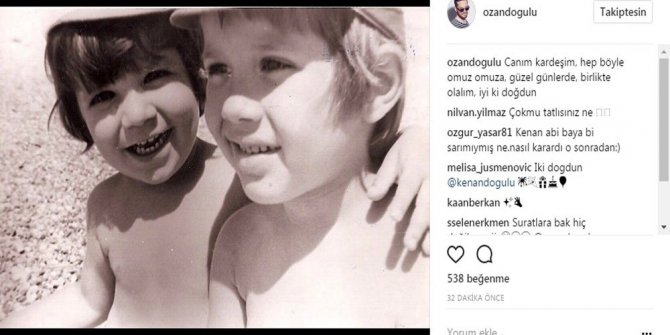 ÜNLÜ İSİMDEN SANATÇI KARDEŞİNE DOĞUM GÜNÜNDE FOTOĞRAF SÜRPRİZİ