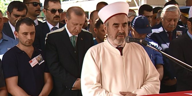 ŞEHİDİN CENAZESİNE CUMHURBAŞKANI ERDOĞAN DA KATILDI