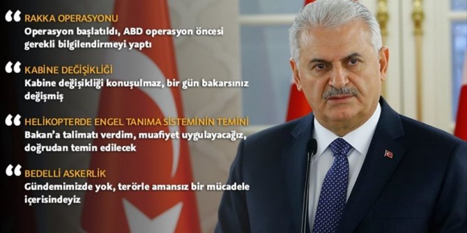 BAŞBAKAN YILDIRIM: RAKKA OPERASYONU BAŞLATILDI