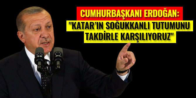 CUMHURBAŞKANI ERDOĞAN: "KATAR’IN SOĞUKKANLI TUTUMUNU TAKDİRLE KARŞILIYORUZ"