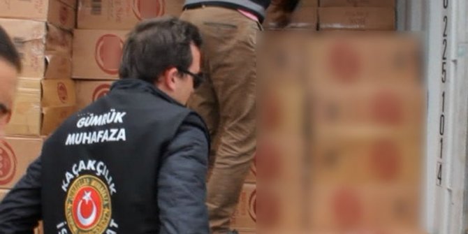 AMBARLI LİMANI’NDA 9,5 MİLYON LİRALIK KAÇAK SİGARA OPERASYONU