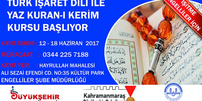 BÜYÜKŞEHİR’DEN ENGELLİLER İÇİN YAZ KURAN-I KERİM KURSLARI