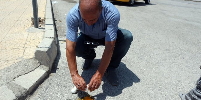 ASFALTTA YUMURTA PİŞİRİP EKMEK BANARAK YEDİ