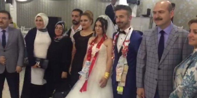 İÇİŞLERİ BAKANI SOYLU, ŞEHİT KIZININ DÜĞÜNÜNE KATILDI