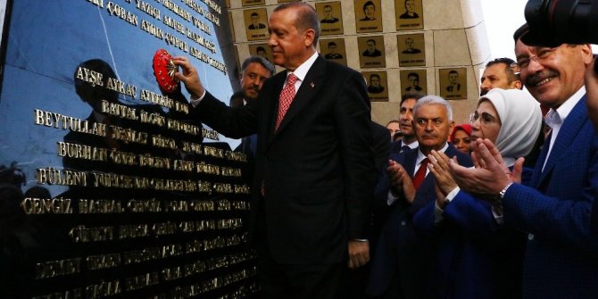 ERDOĞAN, BEŞTEPE’DEKİ ŞEHİTLER ABİDESİ’Nİ AÇTI