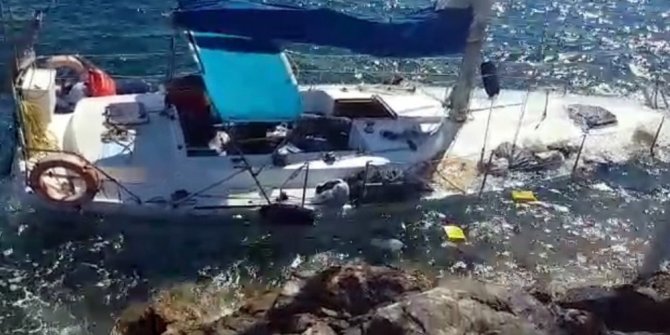 YELKENLİ BATTI, 39 KAÇAK ÖLÜMDEN DÖNDÜ