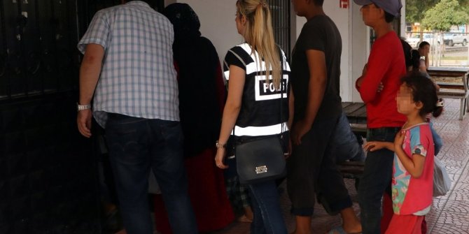 SURİYELİ DİLENCİLERE OPERASYON: 64 KİŞİ GÖZALTINA ALINDI