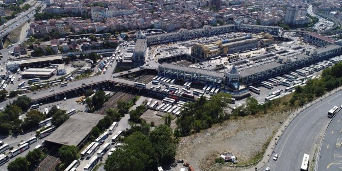 OTOGARDA BAYRAM YOĞUNLUĞU HAVADAN GÖRÜNTÜLENDİ