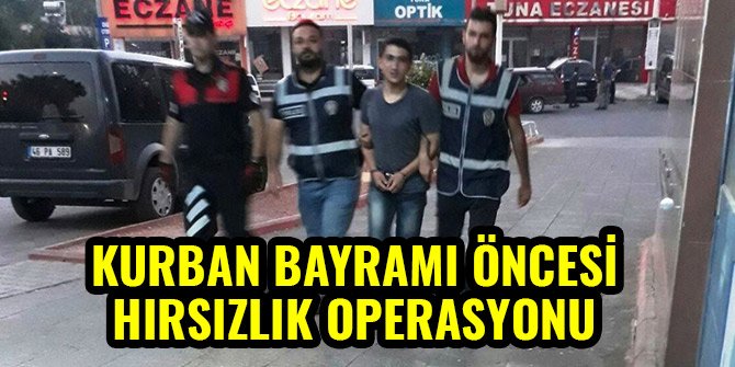 KURBAN BAYRAMI ÖNCESİ HIRSIZLIK OPERASYONU