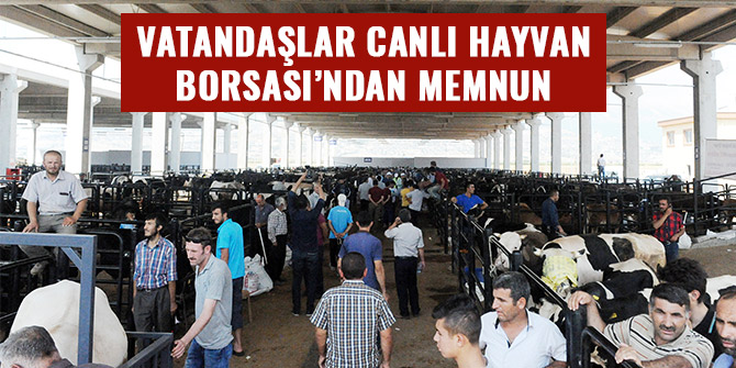 VATANDAŞLAR CANLI HAYVAN BORSASI’NDAN MEMNUN