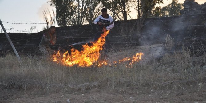 ASKERİ BÖLGEDEKİ YANGIN KONTROL ALTINA ALINDI