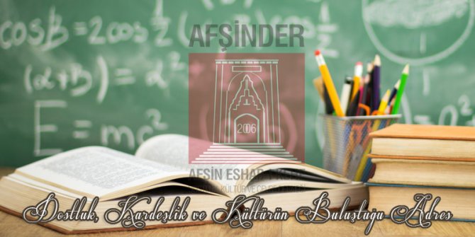 AFŞİNDER 2017-2018 EĞİTİM - ÖĞRETİM DÖNEMİ BURS BAŞVURULARI BAŞLADI