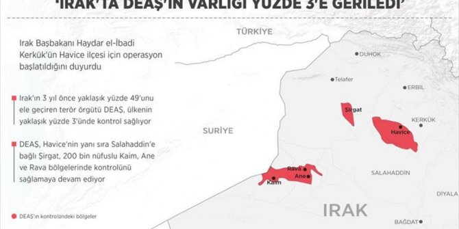 'IRAK'TA DEAŞ'IN VARLIĞI YÜZDE 3'E GERİLEDİ'