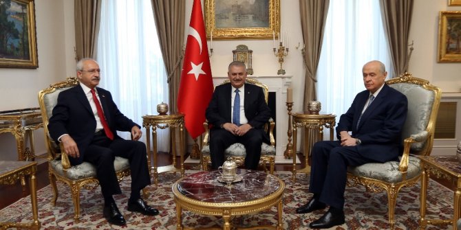 YILDIRIM, KILIÇDAROĞLU VE BAHÇELİ BİR ARAYA GELDİ