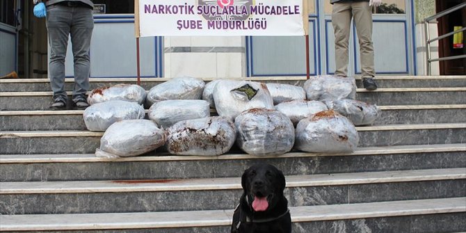 NARKOTİK KÖPEĞİ ESRARI BULAMASIN DİYE BAGAJA KAHVE DÖKMÜŞ