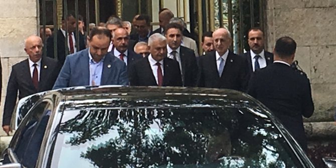 TBMM BAŞKANI KAHRAMAN İLE BAŞBAKAN YILDIRIM GÖRÜŞTÜ