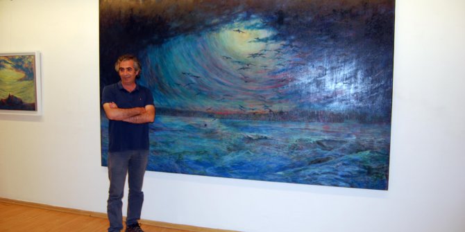 İSMAİL TETİKÇİ’NİN RESİM SERGİSİ İLGİ GÖRÜYOR