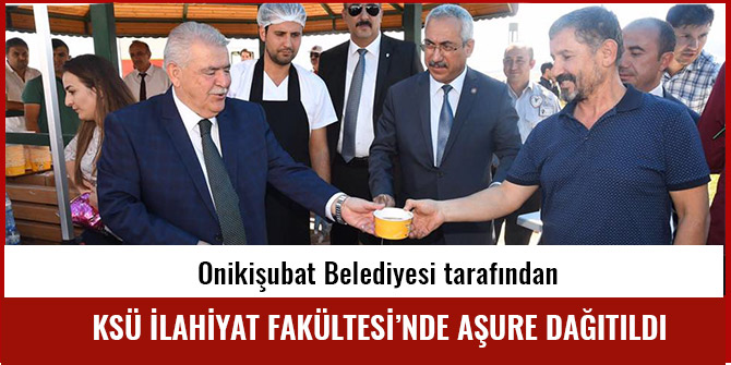 KSÜ İLAHİYAT FAKÜLTESİ KAMPÜSÜ’NDE AŞURE DAĞITILDI